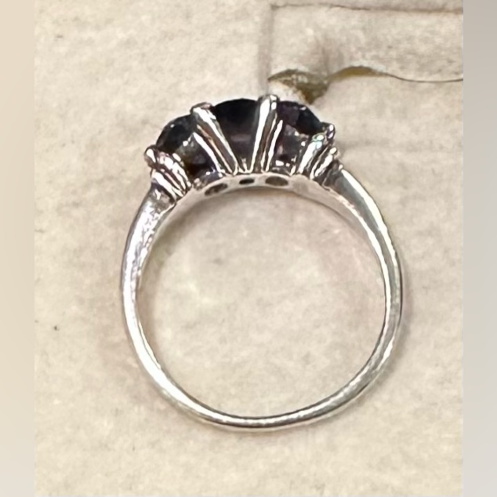 Three Stone Iolite And Silver Ring - image 2